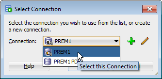Select Connection dialog