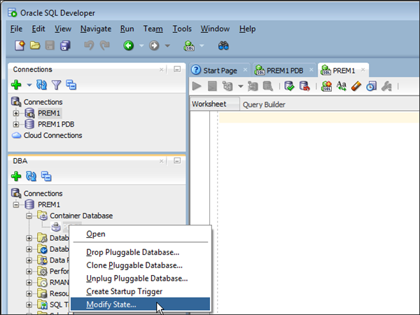 DBA Navigator - Modify State
