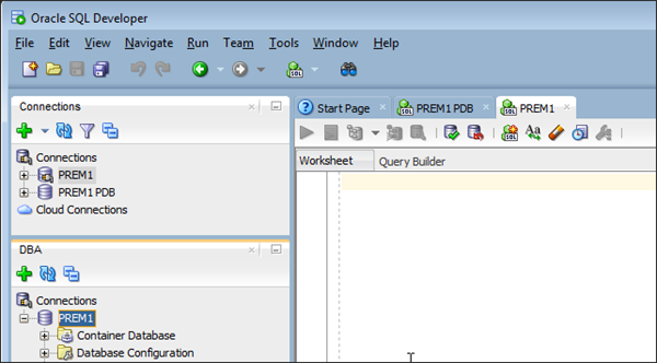 DBA Navigator Container DB tree