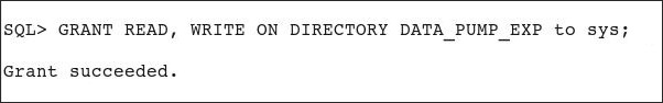 grant read write on directory data_pump_exp