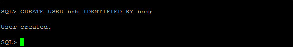 create user bob