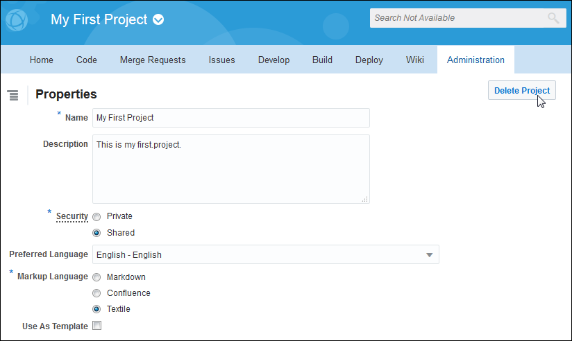 Getting Started with Oracle Developer Cloud Service