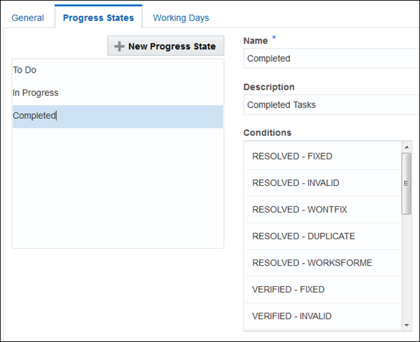Conditions for Completed state
