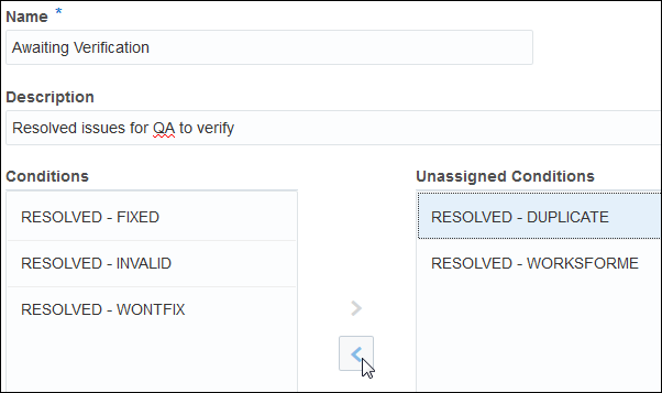 Assigning conditions