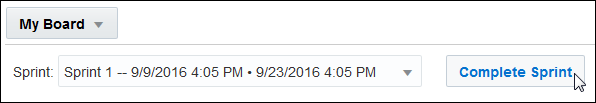 Complete Sprint button