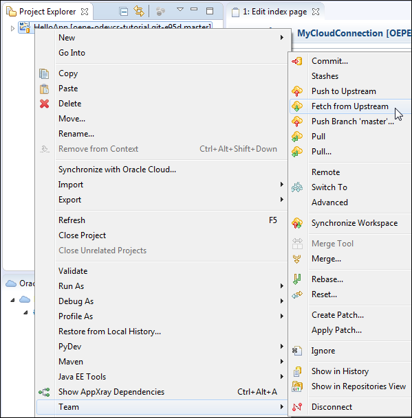 Developing Applications with Eclipse and Oracle Developer Cloud Service