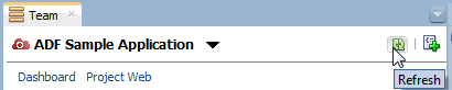 The Refresh icon of the Team tab