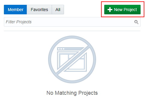 New Project button