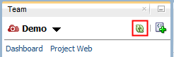 The Refresh icon of the Team tab