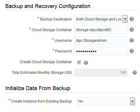 Backup and Recovery Configuration