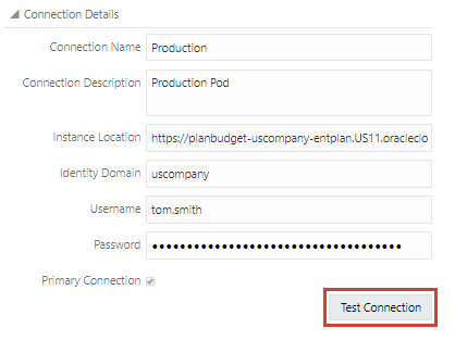 Enterprise Data Management Cloud connection setup and test