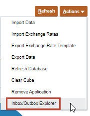 Planning - open the Inbox/Outbox explorer