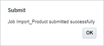 Planning Import Metadata submit job - job submitted successfully