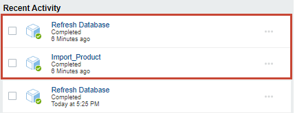 Planning Jobs list with jobs completed successfully