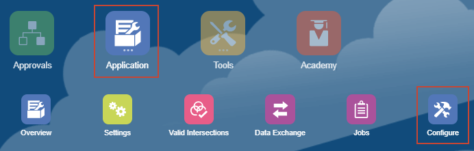 Navigating to the Configure page from the home page