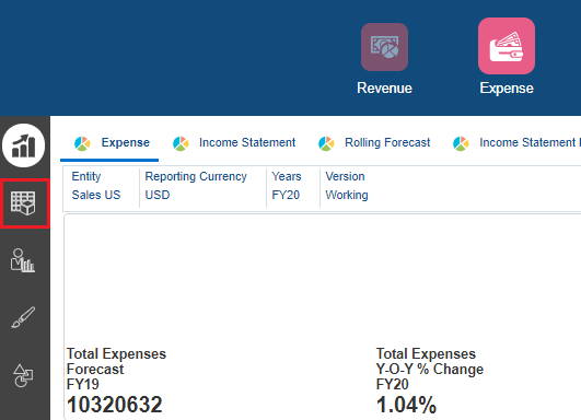 Expense Card Selected