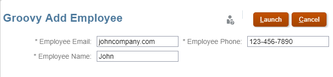 Add Employee Dialog with Invalid Email and Name