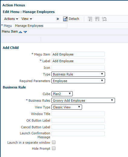 Completed Add Employee Menu Item