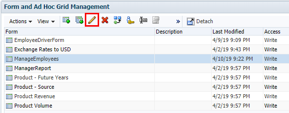 Edit Manage Employees Form