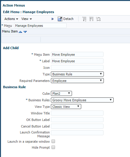 Completed Move Employee Menu Item