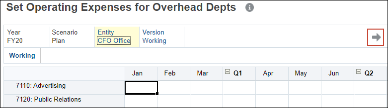 Expense Page on POV Before Clicking Go