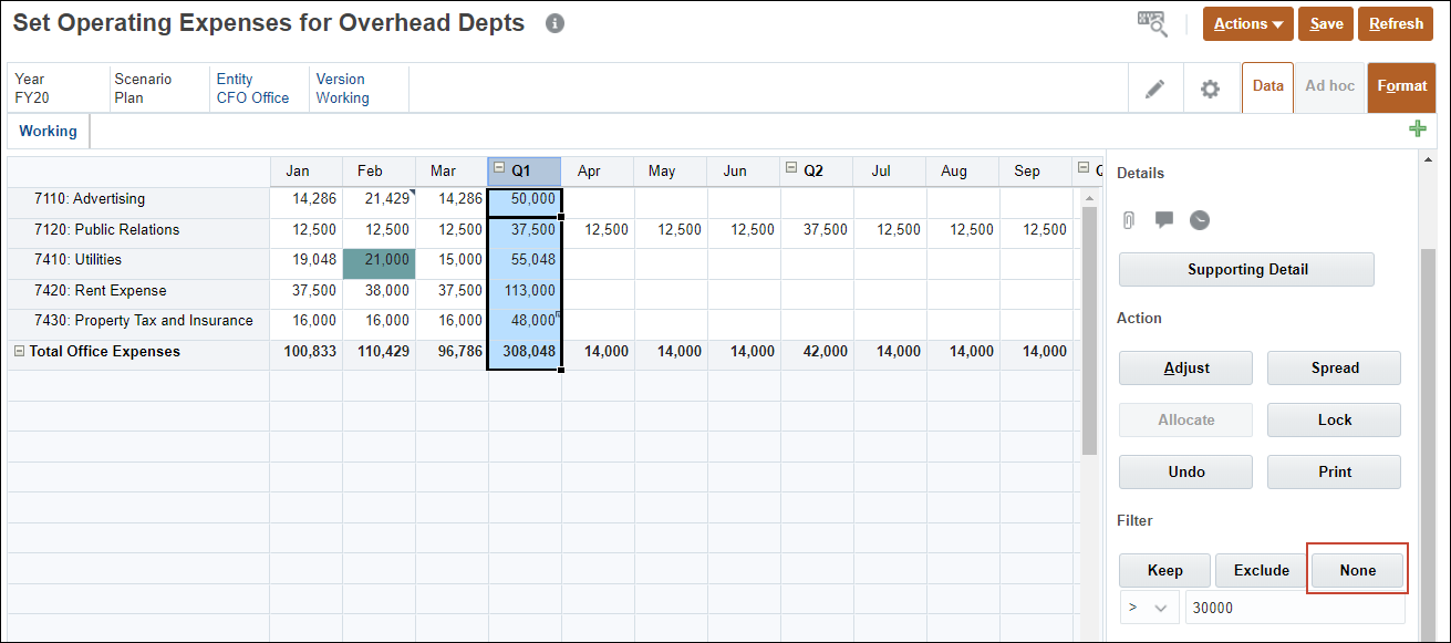 Expense Form Q1 Highlighted