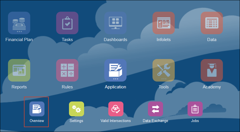Home Page with Application Card Open