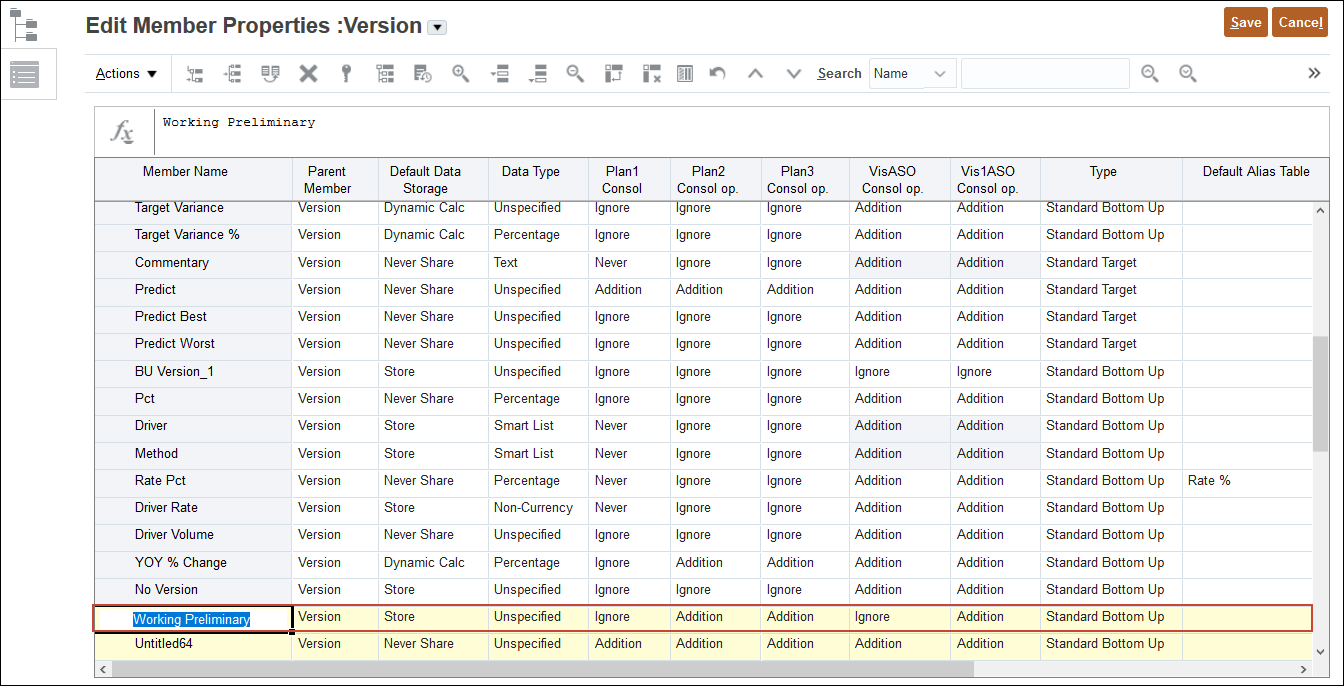 Edit Member Properties Dialog after Adding Child