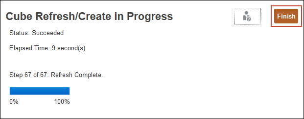 Cube Refresh Dialog Click Finish
