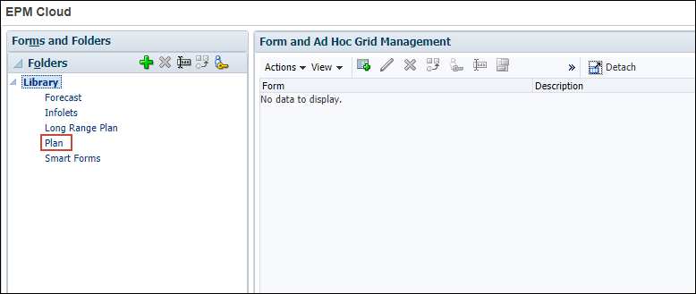 Library with Plan folder Highlighted