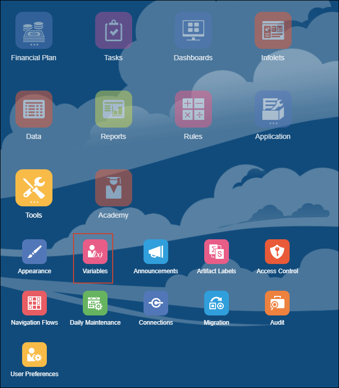 Home Page with Variables
