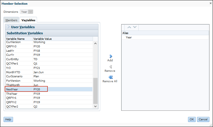 Member Selector Dialog
