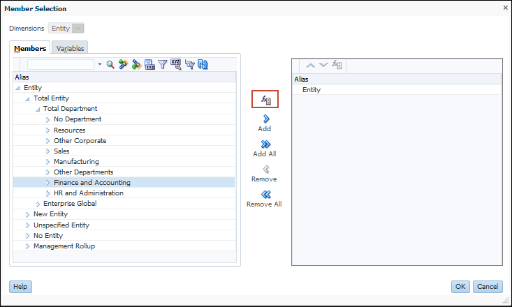 Member Selector Dialog