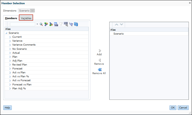 Member Selector Dialog