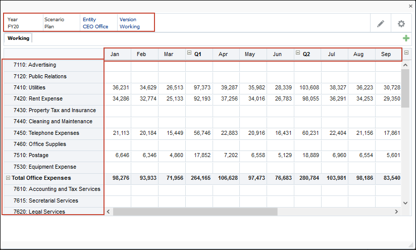 Preview of Form with Sections Highlighted