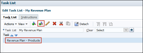 Edit Task List Add Sibling Highlighted