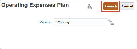 Operating Expense Plan dialog