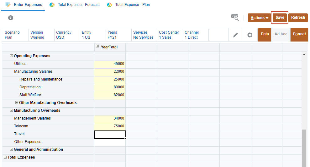 Edited direct expenses ready to save