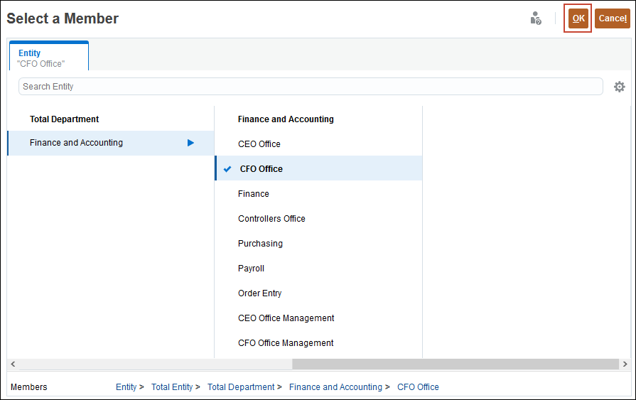 Select Member Dialog Box
