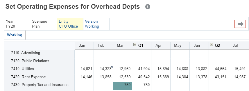 Expense Form Before Clicking Go