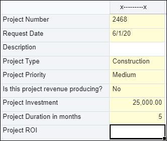 Project ROI Field