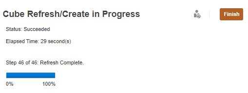 Cube Refresh Status completed