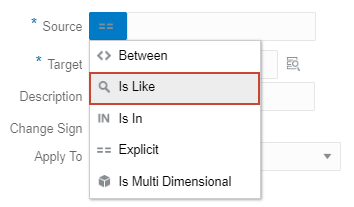 Selecting a source mapping type