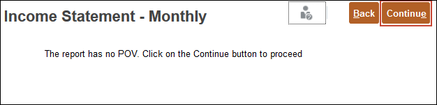 Information message for report has no POV