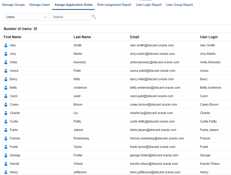 Assign Application Roles for Users