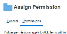 Permissions tab in the Assign Permission dialog box