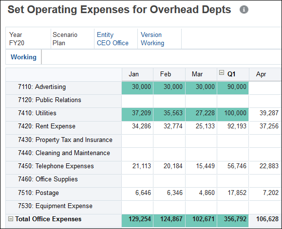 Set Operating Expenses for Overhead Departments Form After Save