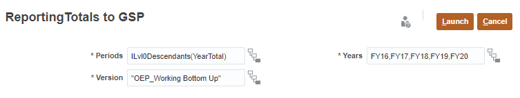 ReportingToals to GSP prompt
