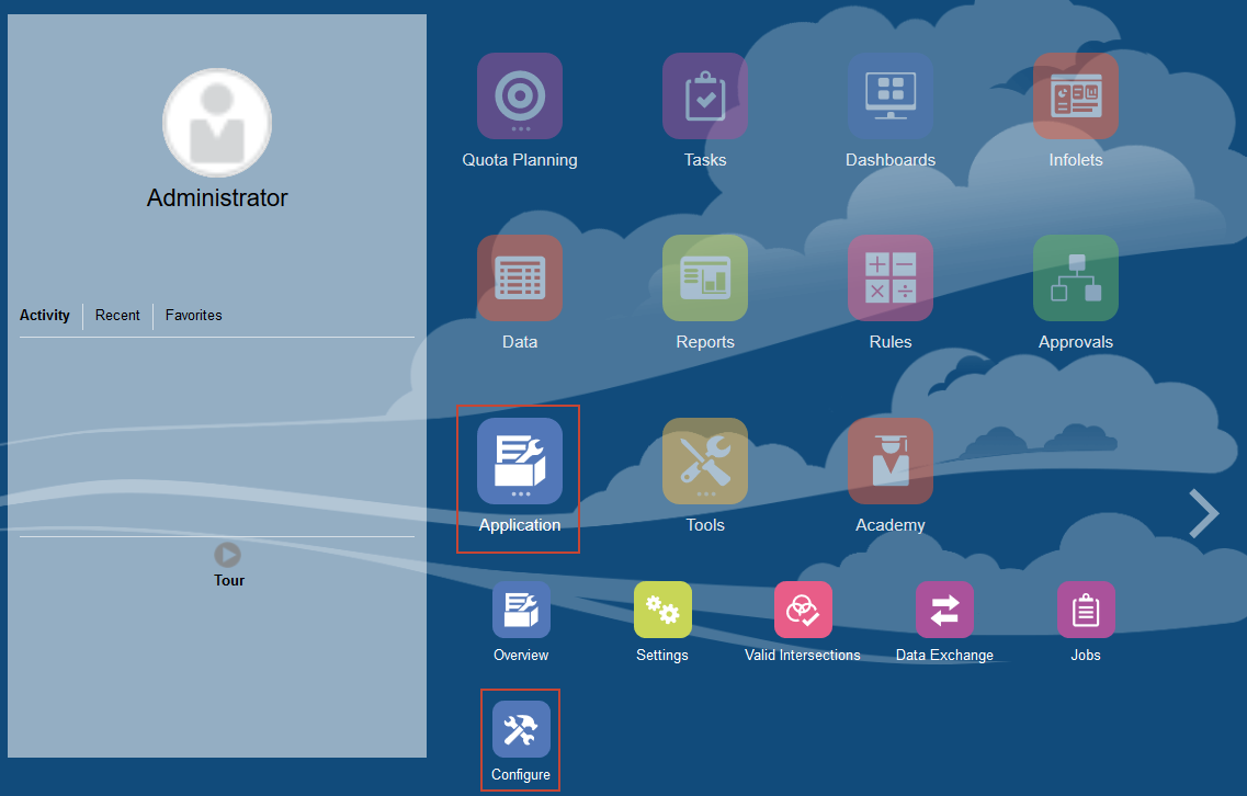 home page Application Cluster