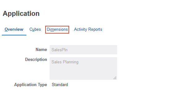 Select Dimensions tab